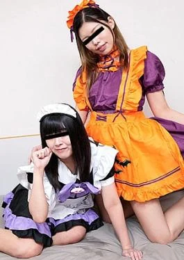 10-110124-01 With My Friend: A friendly threesome with two cosplay girls on Halloween night 23P