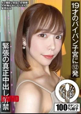 NAMH-047 12 Shots Into The Shaved Uterus Of A 19-year-old. Nene Hoshino Is Nervous About